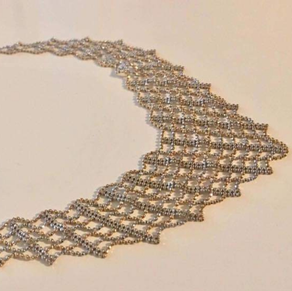 ▪︎ 14k Solid Gold 2tone Beads Necklace ▪︎ - Picture 4 of 10